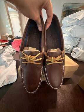 Sperry Men's Original 2-Eye Classic Brown leather 11.5 Fast to ship